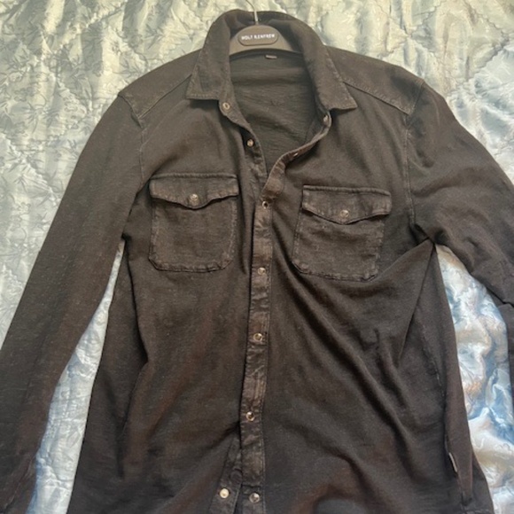 John Varvatos black snap button shirt - Picture 5 of 5